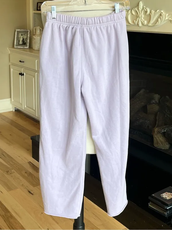 Women's Lavender Soft Comfy Drawstring Sweatpants New Purple Size XS - Image 4
