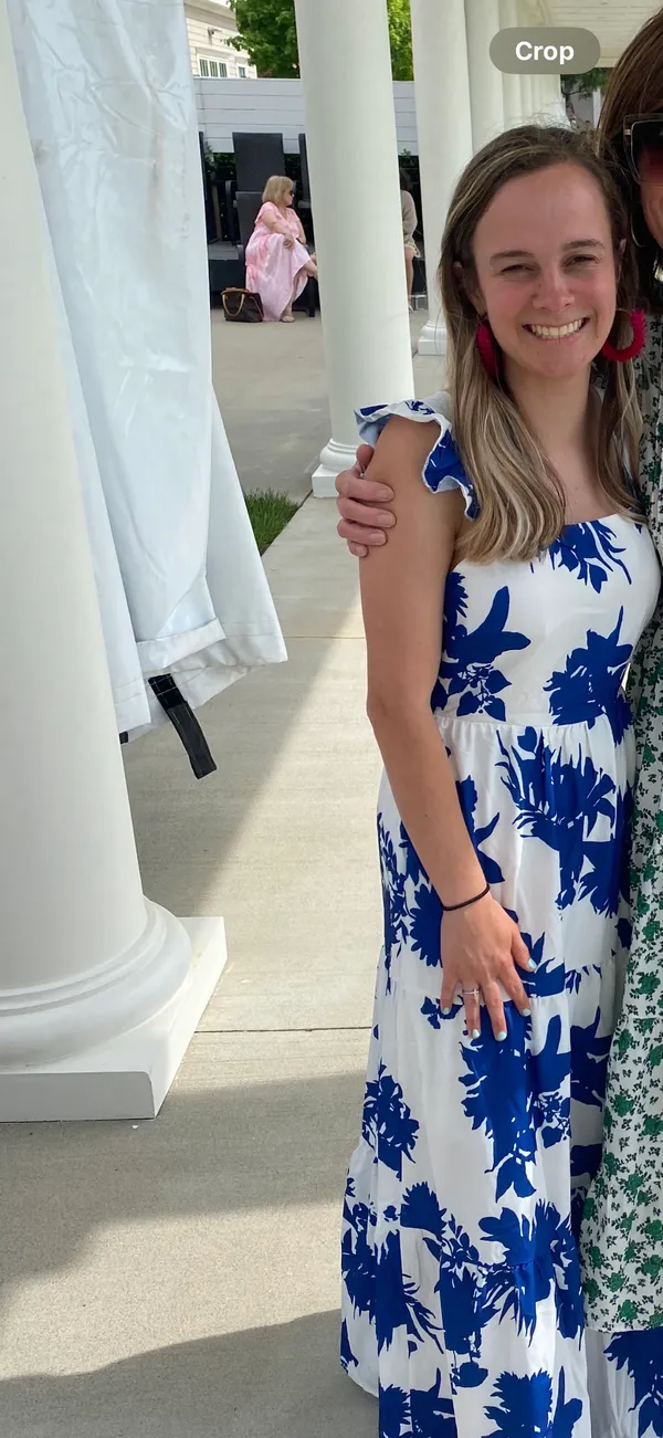 SheIn Blue And White Maxi Dress - Image 4