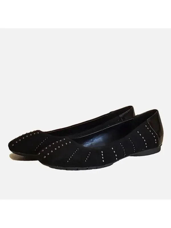 Donald Pliner Darren Black Suede Studded Flats Slip On Shoe Size‎ 7 EUC - Image 3