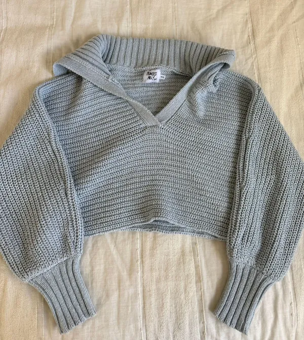 Princess Polly Wester Ribbed Sweater Blue - Image 4