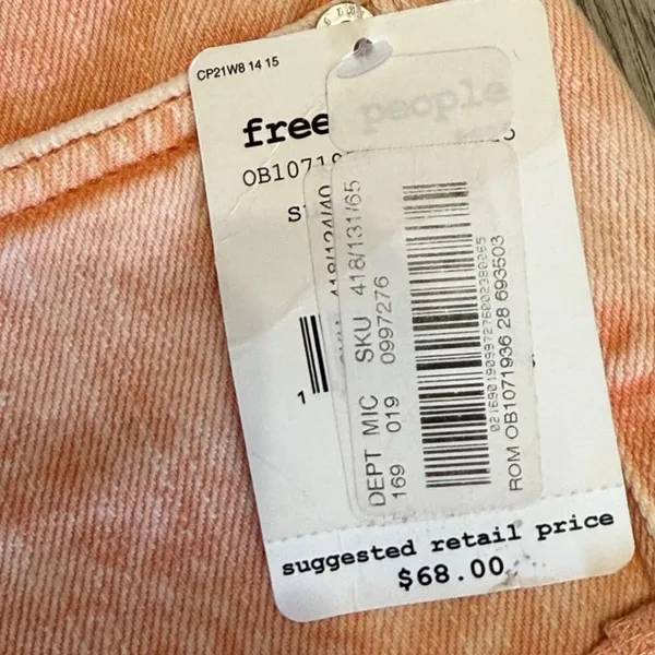 Free People We The Free Women’s Pink Orang Shorts Cutoff Size 28 NWT - Image 6