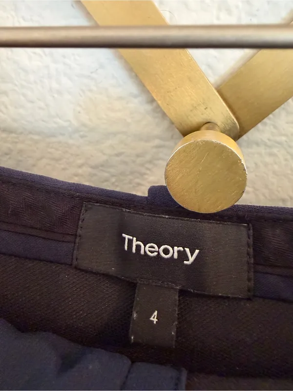 Theory Admiral Crepe Light Navy Pleated Dress Pants 4 - Image 5