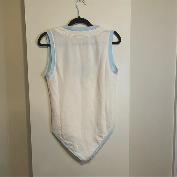 Free People Cozy Girl Cotton Tank Bodysuit in Ivory Size XS NEW WITHOUT TAGS - Image 8