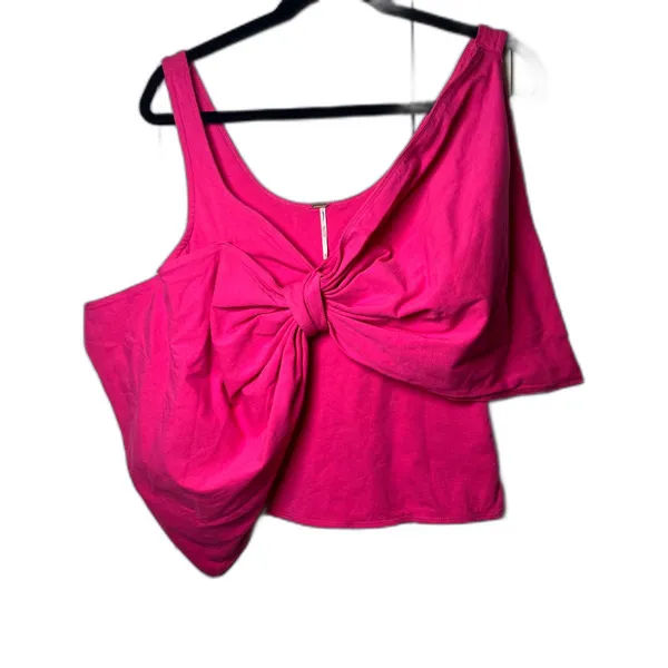 NWOT Free People Tied Up Bow Tank Phenom Pink Size XS 95% Cotton Cute!! - Image 3