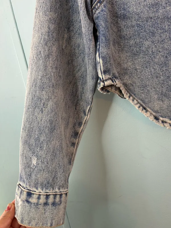 Women’s Mono B faded blue denim jackets small - Image 7