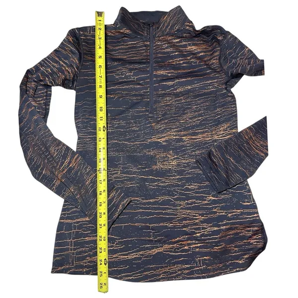 Nike Pro HyperWarm Victory Half Zip Large Copper Dark Charcoal Long Sleeve Run - Image 6