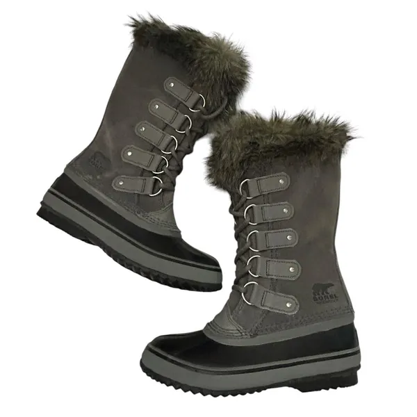 Sorel Joan of Arctic Waterproof Winter Boots Quarry Gray Fur NL3481-052 Snowcore - Image 5