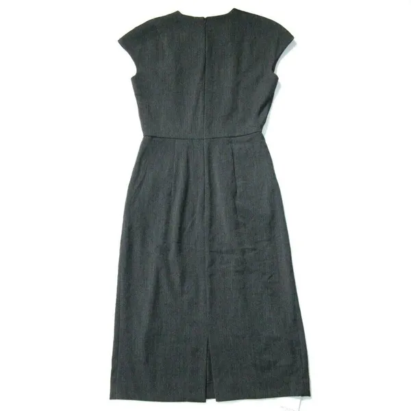 NWT MM. Lafleur Masha 3.0 in Charcoal Gray Light Twill Pleated Sheath Dress 0P - Image 6
