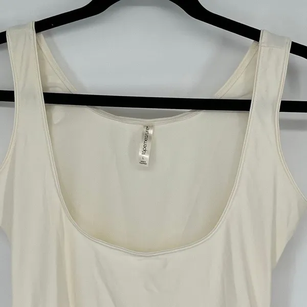 TAPEMEASURE Womens Shapewear Cami L Ivory‎ Open Bust Tummy Control Tank WYOB - Image 2