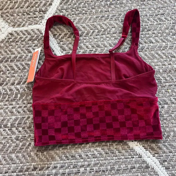Target Colsie checkered red bralette size Small - Image 2