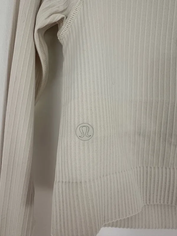 Lululemon Ebb to Street Long Sleeve White Opal 8 - Image 4