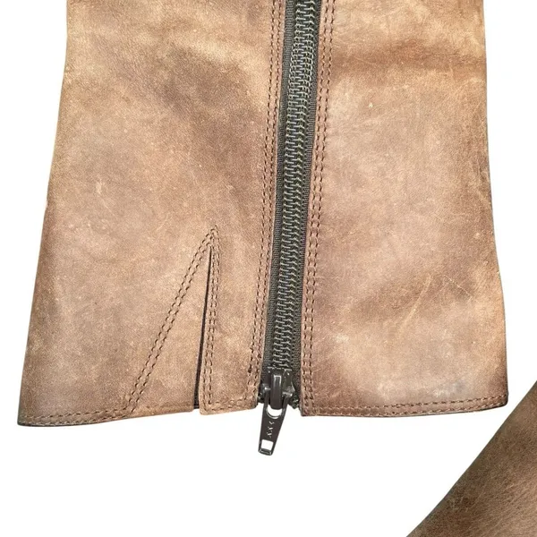 Diba Nubuck Leather Mid Calf Square Toe Western Boots Distressed Boho Festival 9 - Image 12