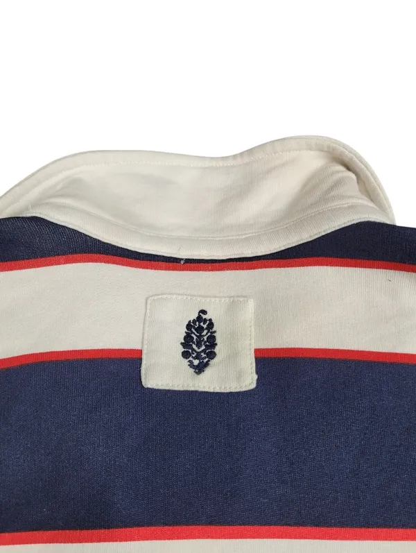 Free People Work It Out Printed Rugby Striped Pullover Sweatshirt Sz S - Image 15