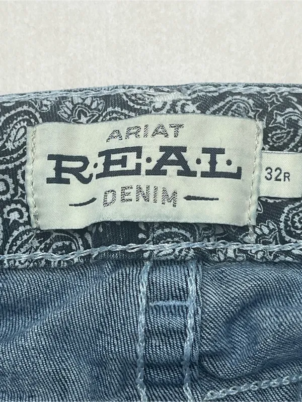 Ariat Real Denim Women’s Marine Blue Entwined Mid Rise Bootcut Jeans Size 32R - Image 11