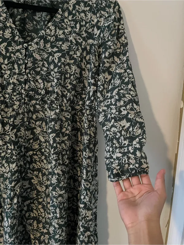Madewell Floral Puff Sleeve Mini Dress XS Cottagecore Prairie Fall Romantic - Image 4