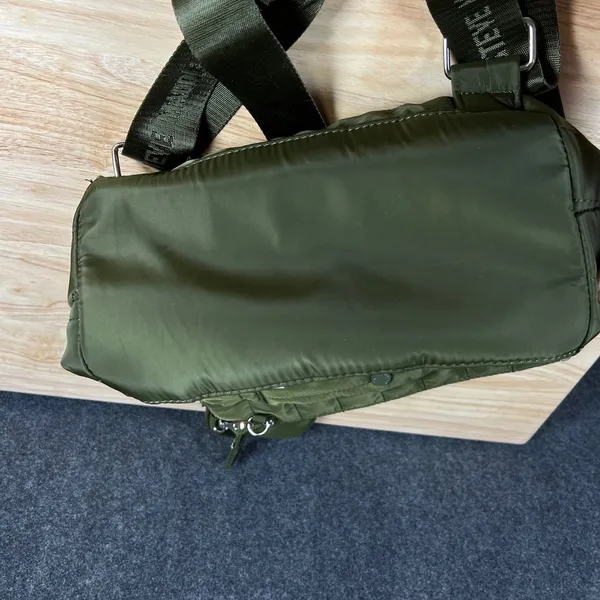 Steve Madden Olive Green Quilted Nylon B-Nikki Backpack Crossbody Bag - Image 4