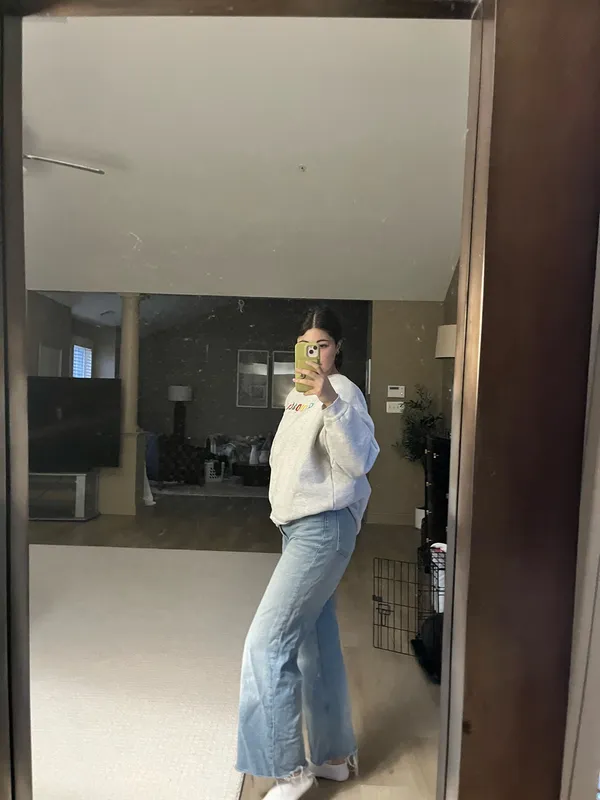 ZARA High-Waisted Crop Jeans Wide-Leg - Image 2