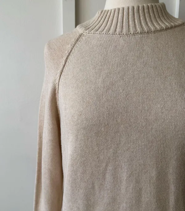 Jeanne Pierre 100% Cotton Mock Neck Sweater - Image 2