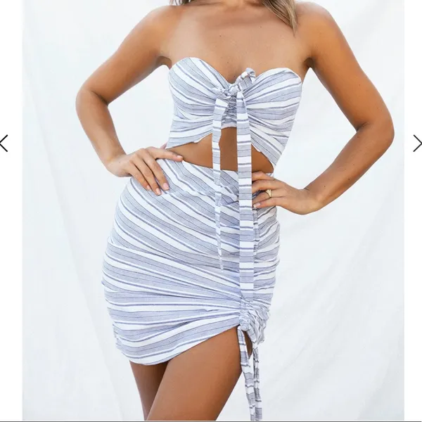 Monet striped dress Sabo skirt - Image 3