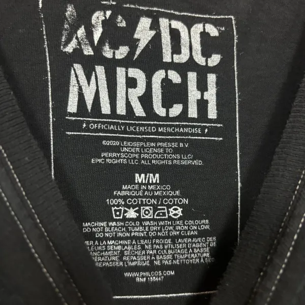 AC/DC Power Up Album Art Hard Rock Band Dip Dye M - Image 4