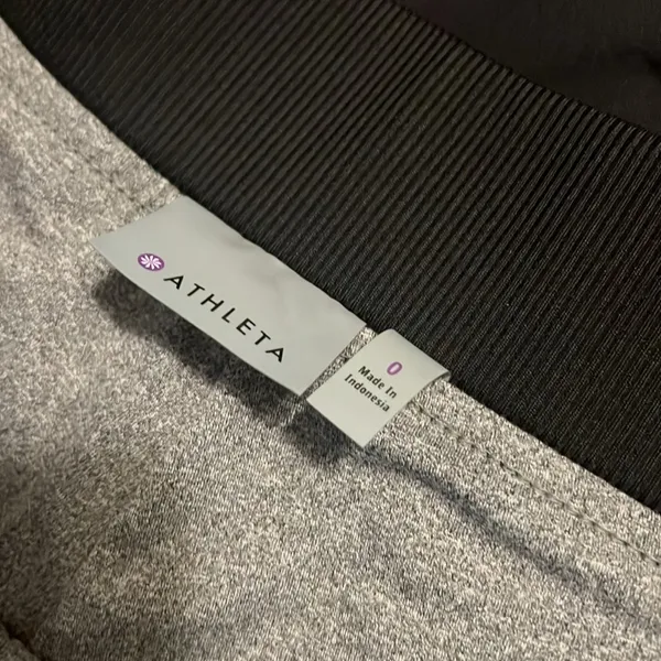 Athleta Lined Athletic Pants Black‎ Straight Leg Drawstring Waist Womens Size 0 - Image 2