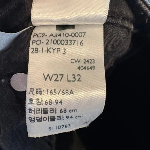 Levi's 726 Flare Black Denim Jeans‎ Size 27 - Image 10