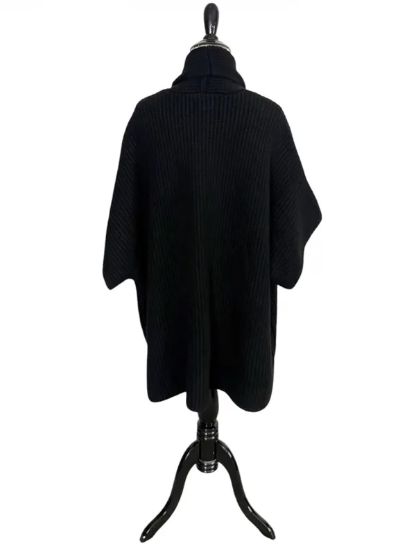 NWT Aerie Shawl Collar Sweater Cape True Black XS/S - Image 5
