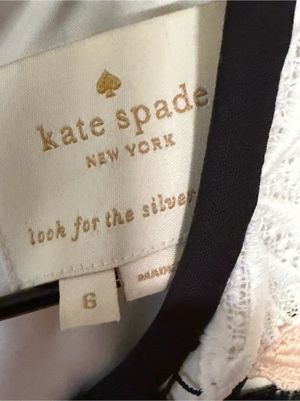 Kate Spade Tiger Lily Blush Flower Lace Dress Size 6 - Image 5