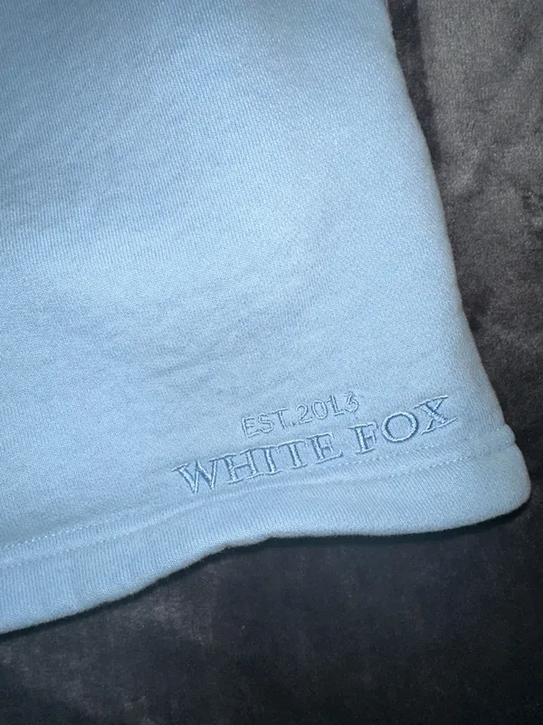 White Fox Boutique Light Blue Sweater Shorts size XS - Image 4