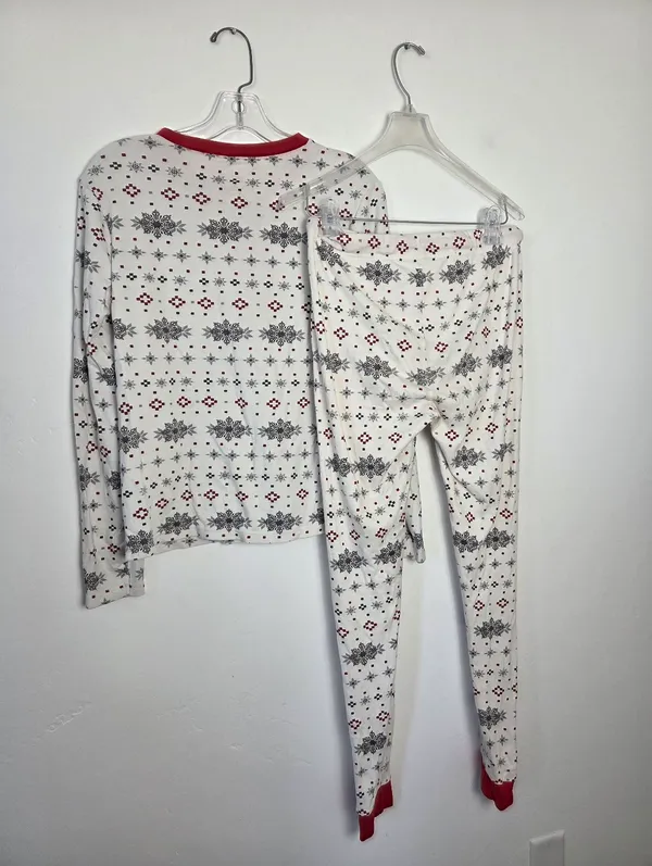 Honest Company Women's Thermal Henley Family Christmas Pajamas Top Pants Small - Image 7