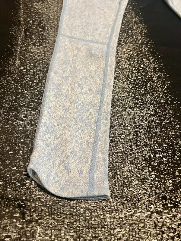 Womens XS Gymshark Fleur Texture Leggings Light Blue Marl High Rise - Image 4