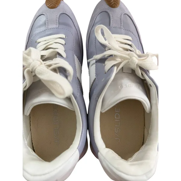 J/Slides NYC Lavender Retro Sneakers Women's 7.5 Gum Sole Mixed Media - Image 7