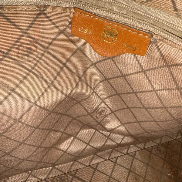 Vintage JR Julius Resnick Monogram Lining Leather Woven Purse Satchel Bag USA - Image 16