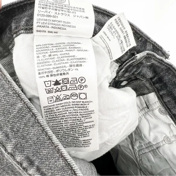 Levi's‎ Wedgie Straight Jeans Women's Size 24 Washed Black High Rise Denim - Image 5