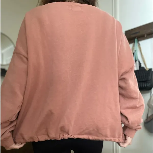 AMERICAN Eagle Oversized Crewneck‎ Henley Sweater Large - Image 4