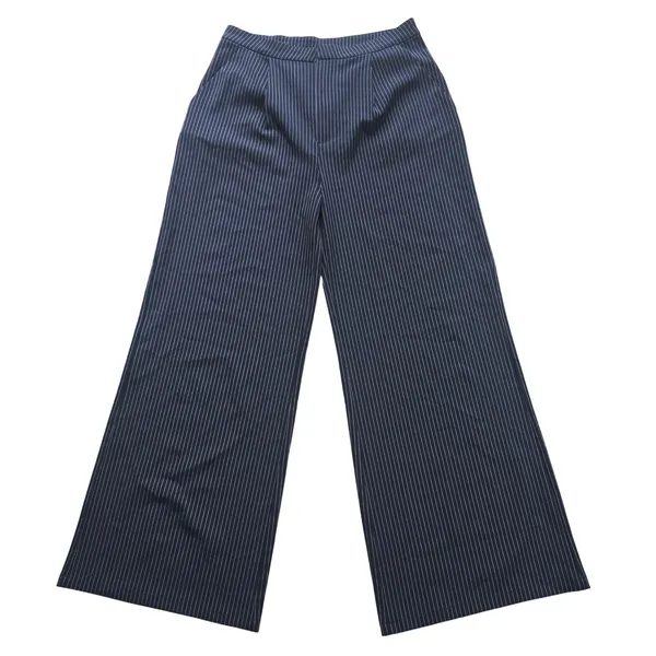 Princess Polly NWT Navy Pinstripe Wide Leg Pants High‎ Waisted Trousers Size 10 - Image 3
