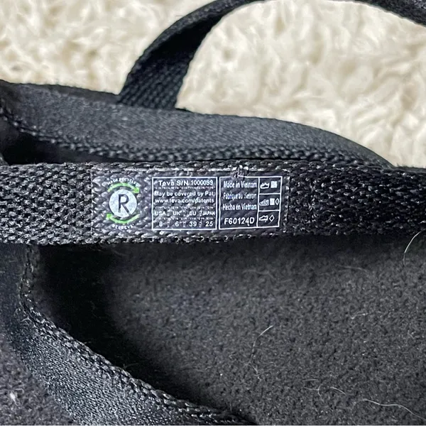 Teva Black Sandals with Yellow Logo - Image 13