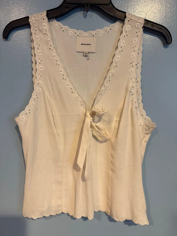 Reformation Marlena Eyelet Top - Image 3