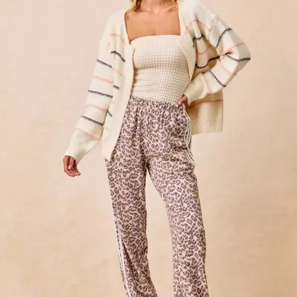 BiBi Side Lines Leopard Track Pants‎ Size XL - Image 5