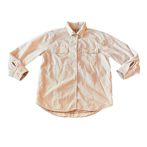 American‎ Eagle Women's Reversible Corduroy Flannel Jacket Large - Image 2