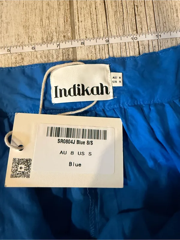 Indikah Blue Eyelet Maxi Skirt - Image 3