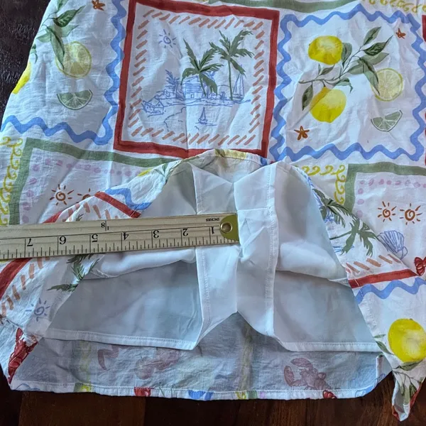 Abercrombie & Fitch Postcard Print Romper Lemon Lobster Tropical Sleeveless - Image 5