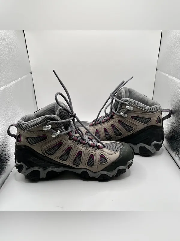 Oboz Women's Sawtooth II Mid Hiking Trail Boots Sage Gray Size 7.5 EUC - Image 7