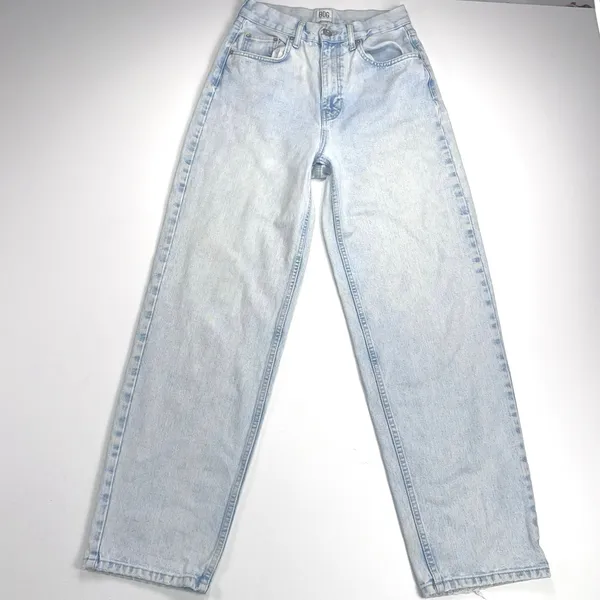 BDG Urban Outfitters High Rise Baggy Jeans Light Wash Wide Leg Denim Size 28 - Image 2