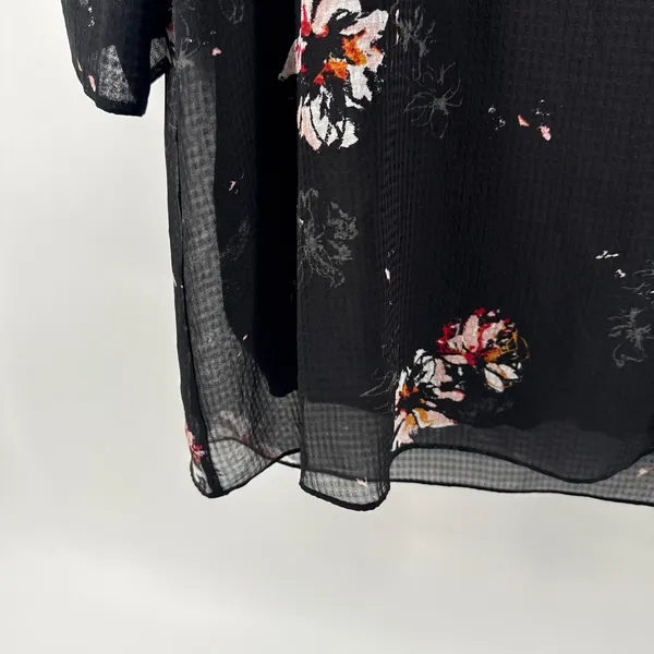 Gentle Fawn Tatiana Dress Long Sleeve‎ V Neck Tie Cuff Black Sheer Large NWT - Image 6