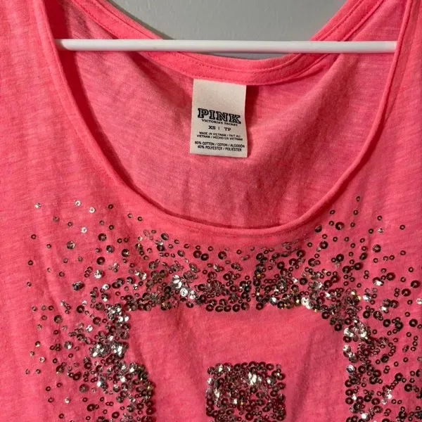 2000s Y2K Victoria's secret Pink glitter‎ top - Image 2