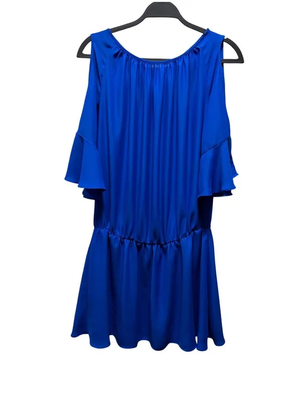 Amanda Uprichard Cold Shoulder Mini Dress Size S Royal Blue - Image 3