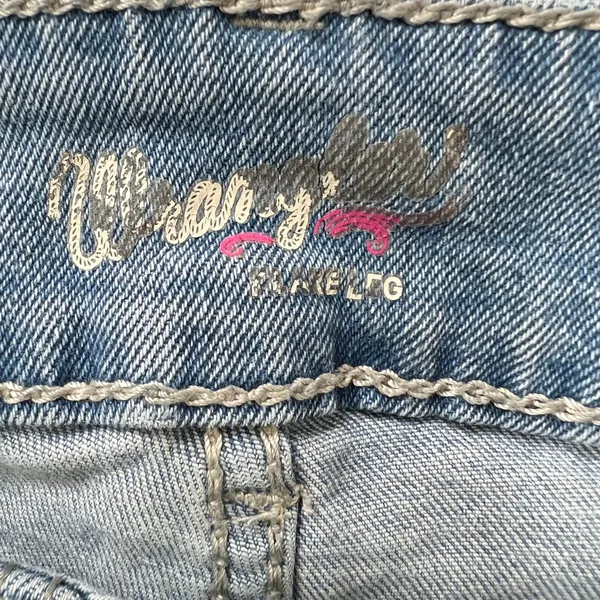 Wrangler Women's Flare Leg Jeans Blue Mid Rise‎ Bootcut Retro Y2K Size 30x32 - Image 4