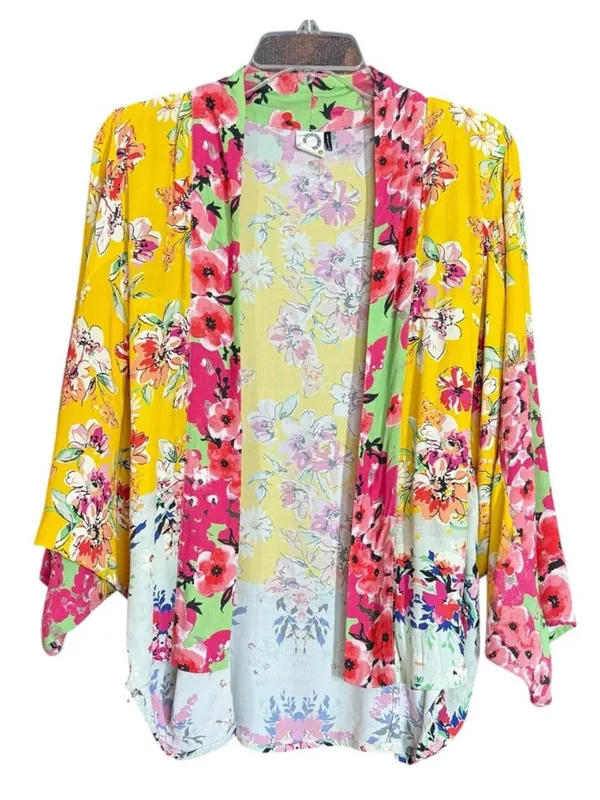NWOT ANTHROPOLOGIE AKEMI KIN Yellow Floral Boho Kimono Cardigan OSFM - Image 3