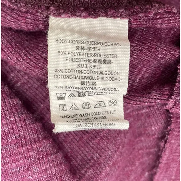 We The Free Tunic Top Oversized Large Berry Split Back Knit Lagenlook Leisure - Image 8